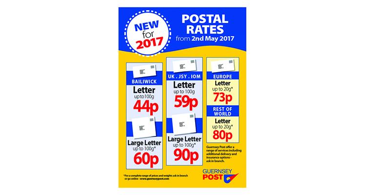 Changes to Postal Tariff from 2nd May 2017