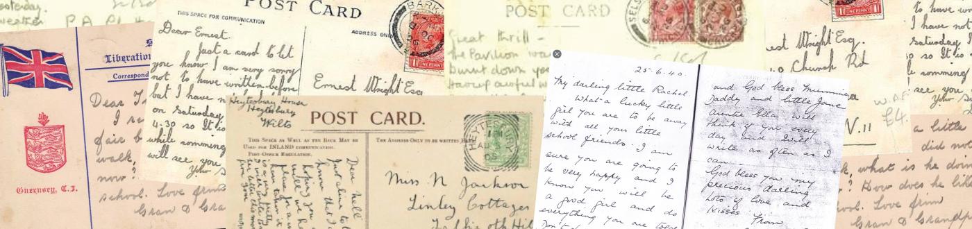 Letters home bunting banner