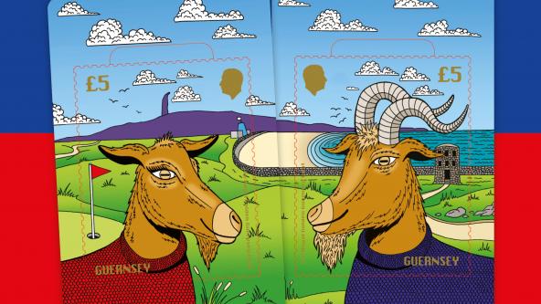 Royal Golden Guernsey Goat Cyberstamps