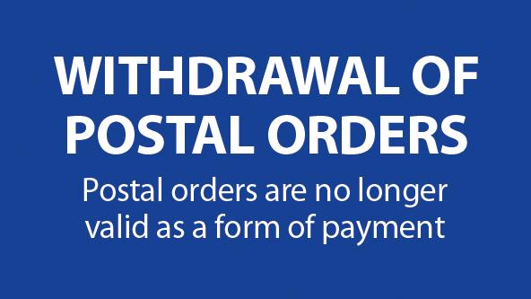 Withdrawal of Postal Orders