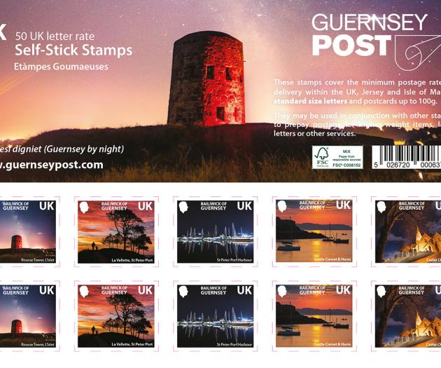 UK Stamp Booklet Guernsey by Day and Night x50