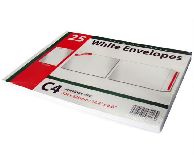 C4 white envelopes