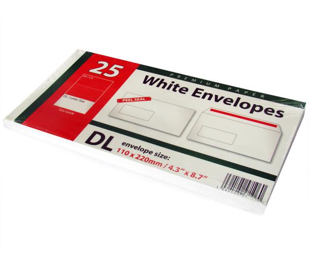 DL white envelopes