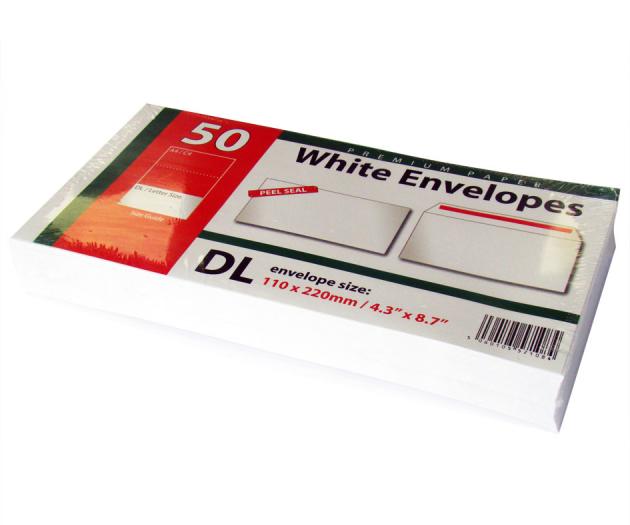 DL white envelopes