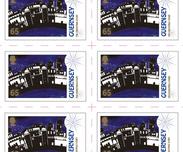 The Christmas Story - Guernsey 65p UK stamp sheet of 10