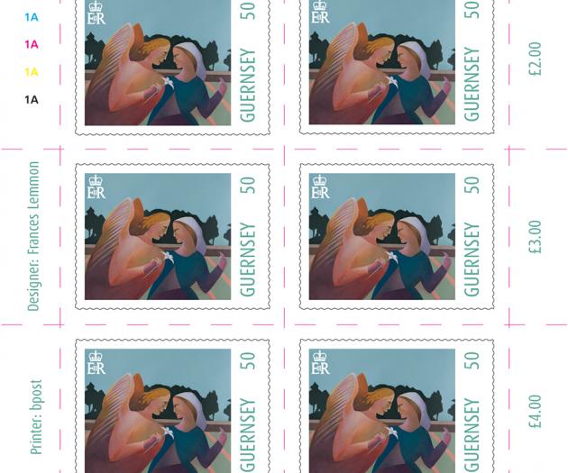 Guernsey Christmas Nativity 50p stamp - sheet of 10