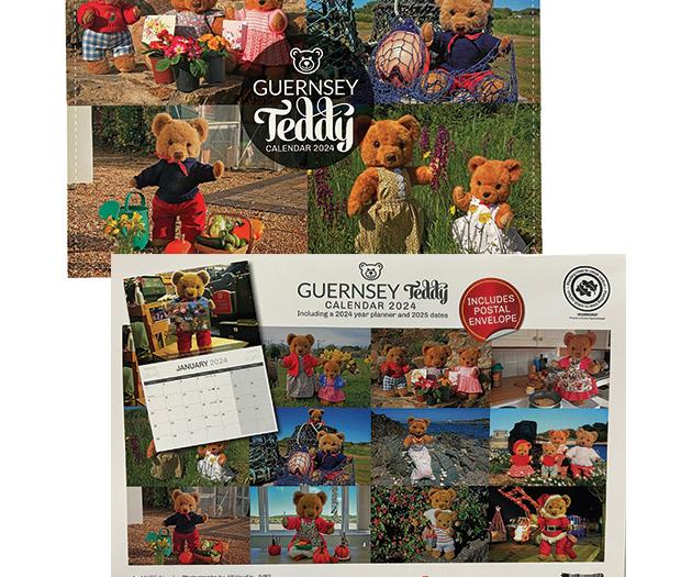 Guernsey Teddy A4 Calendar 2024