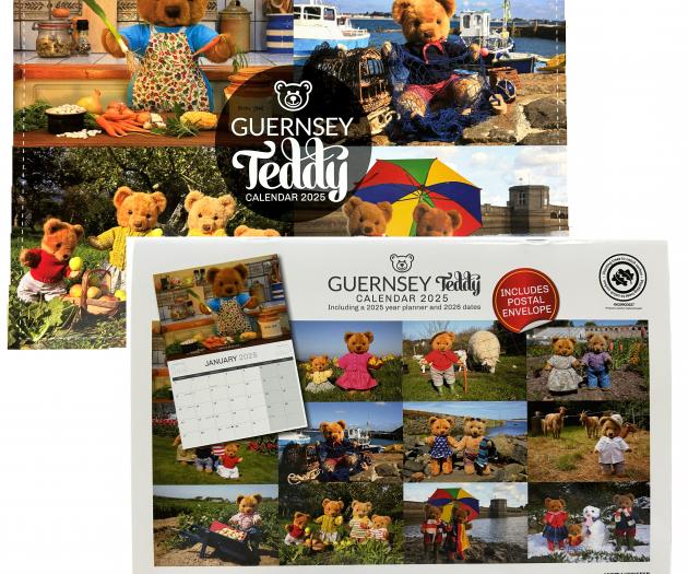 Guernsey Teddy A4 Calendar 2025