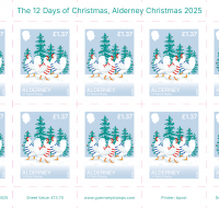 Twelve Days of Christmas - Alderney £1.37 stamp sheet of 10