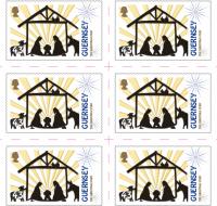 Guernsey reduced rate 43p Christmas stamp sheet of 10