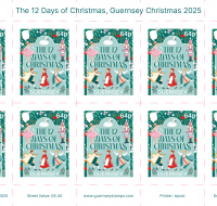 Twelve Days of Christmas - Guernsey reduced rate 64p stamp sheet of 10